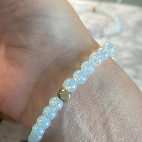 Blue lace agate & Opal Crystal bracelet - Picture 5 of 7